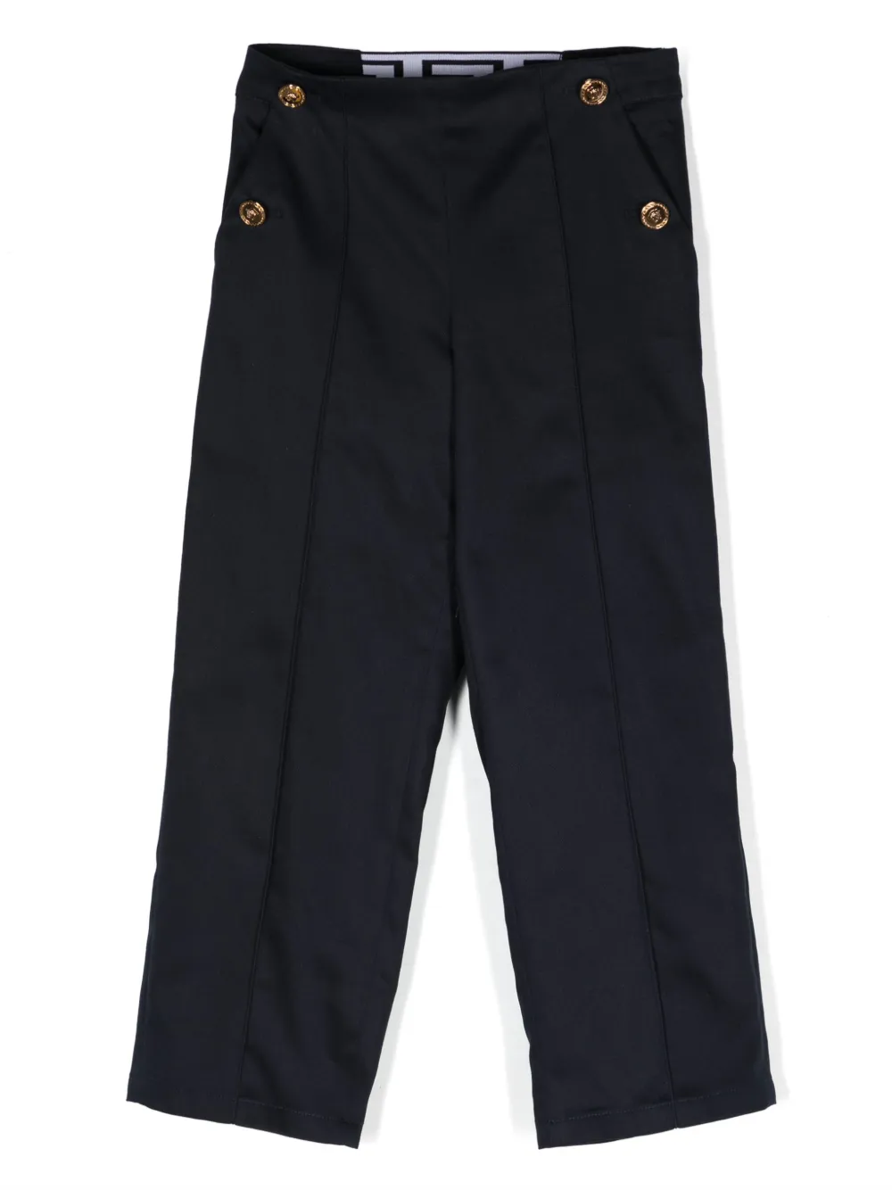 

Прямые брюки с декором Medusa Versace Kids, синий