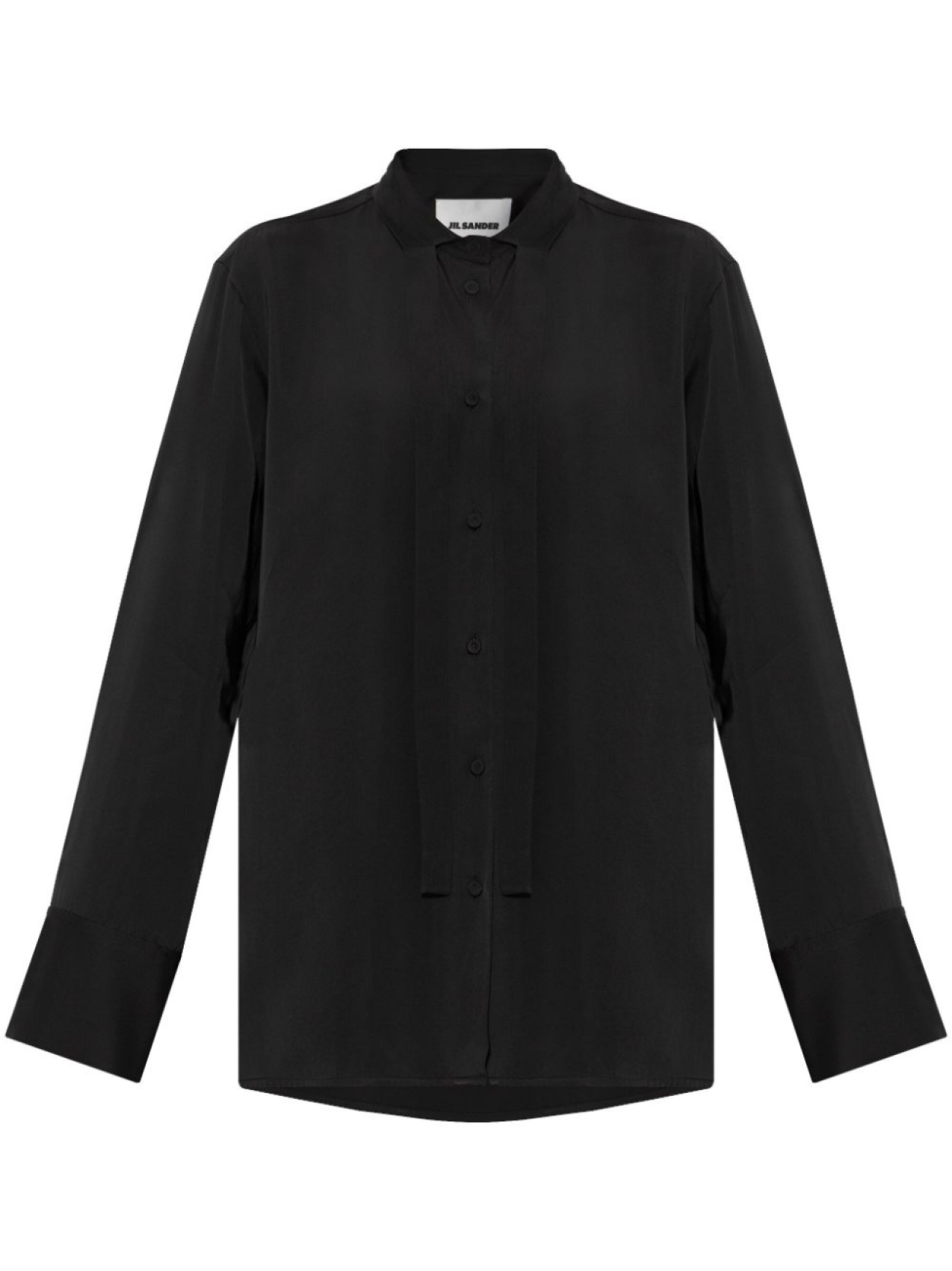 

Jil Sander рубашка с бантом на воротнике, черный
