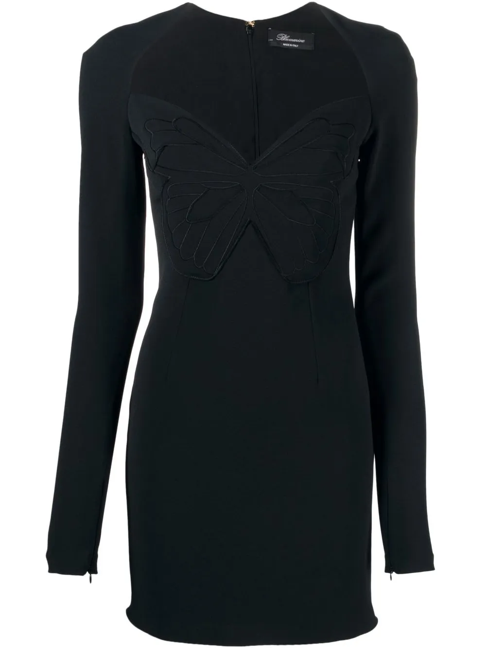 

Платье мини с вышивкой BLUMARINE, черный