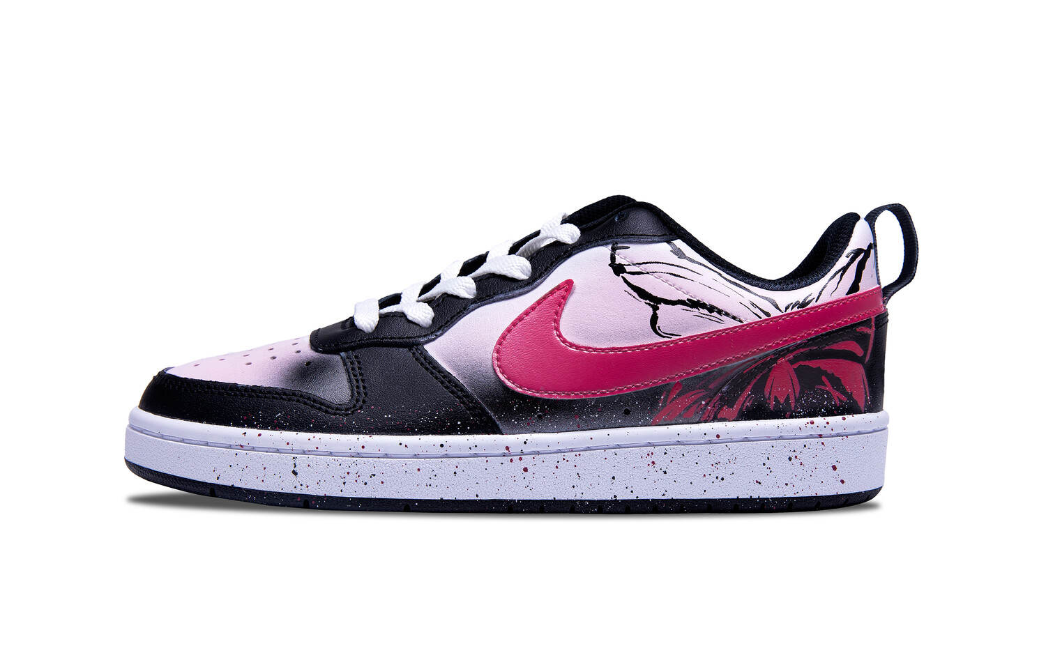

Кроссовки Nike Court Borough Skateboard Shoes Women's Low-Top Black, розовый