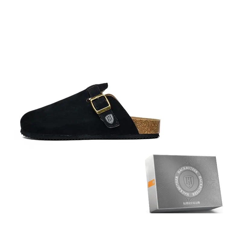 

HACKBUTEER Закрытые тапочки унисекс черные, цвет Black