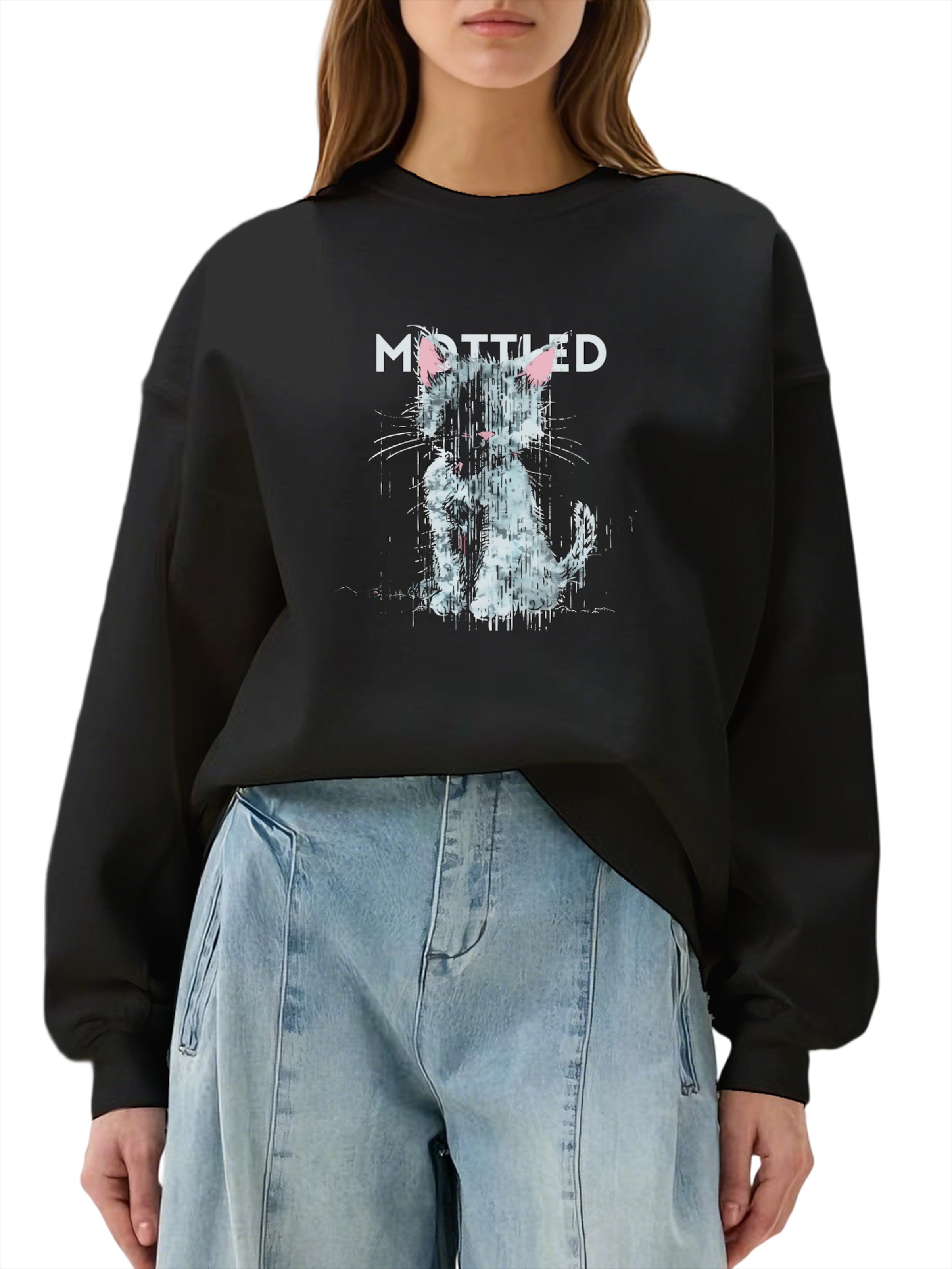 

GORHEY Свитшот 'INS Style' в черном цвете