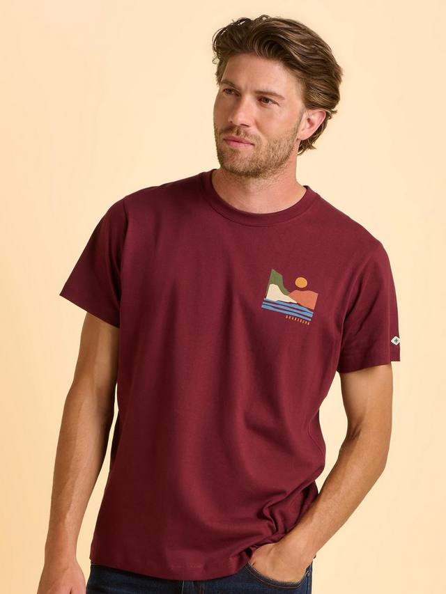 

Футболка Chillington с коротким рукавом и принтом, обычный крой, хлопок Brakeburn, Red