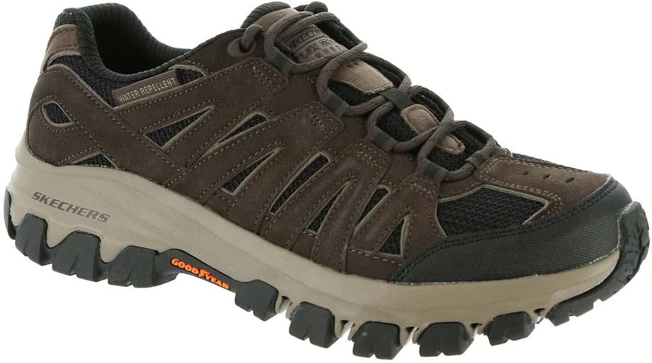 Мужские туфли Skechers Edgemont с резиновой подошвой Goodyear, низкий профиль, шнуровка до носка, оксфорды, шоколадный — фото 2