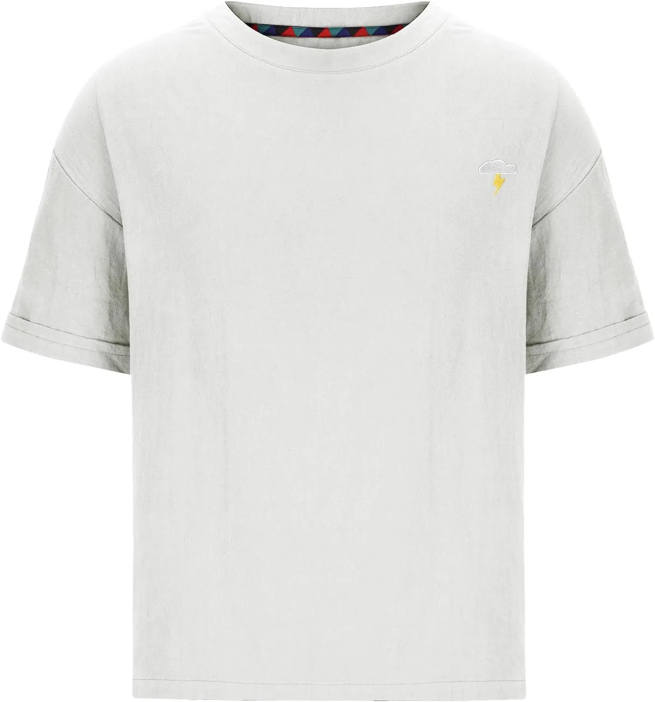 

Мужская футболка оверсайз с коротким рукавом QUNPIU