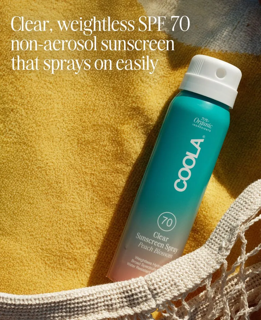 COOLA Прозрачный солнцезащитный спрей SPF 70 - Цветок персика, 57 г — фото 2