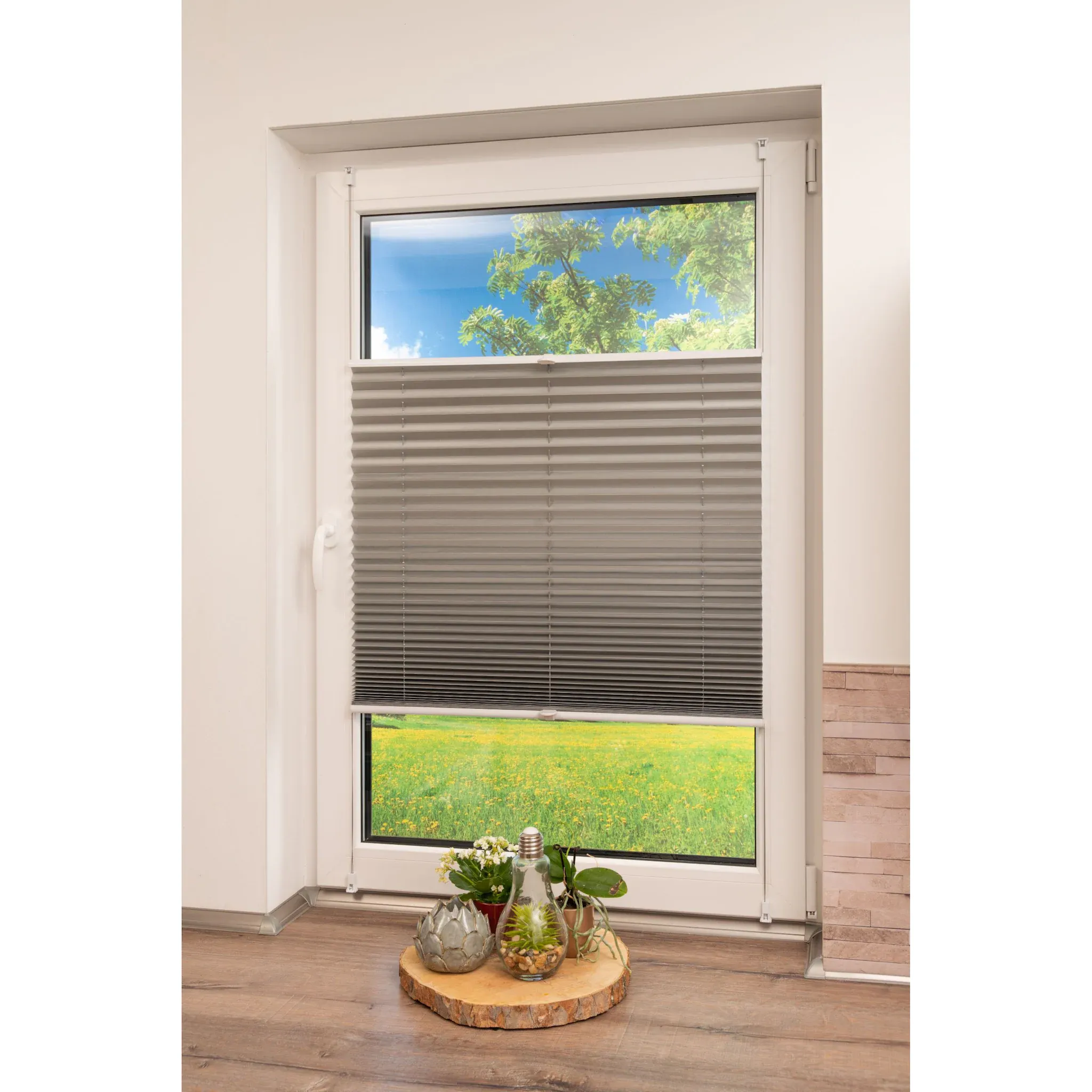 

Жалюзи-плиссе K-HOME «Klemmfix Pisa», светозащита, без сверления, натянутый, мятый вид, цвет silberfarben/metallfarben