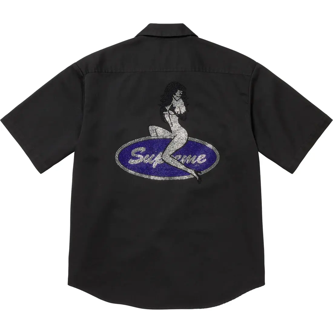 

Короткий рубашка с пайетками pin up Supreme, черный