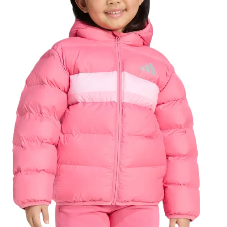 Adidas Утепленная куртка pink fusion для детей 3-7 лет