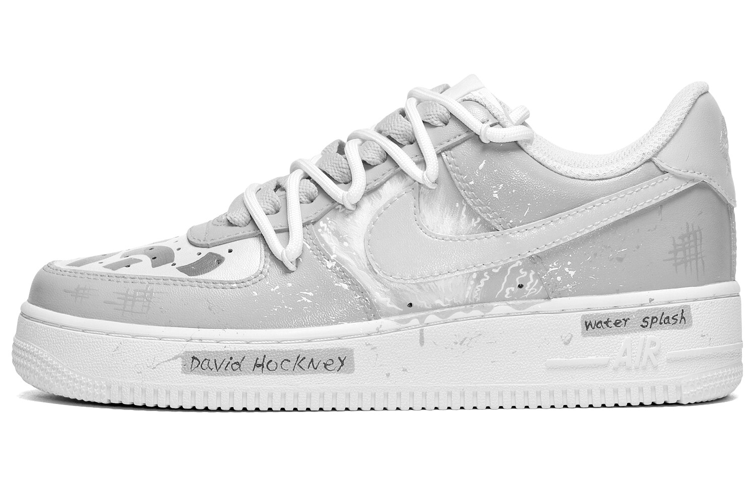 

Кроссовки Nike Air Force 1 Skateboarding Shoes Women's Low-top Gray/White, серый/белый