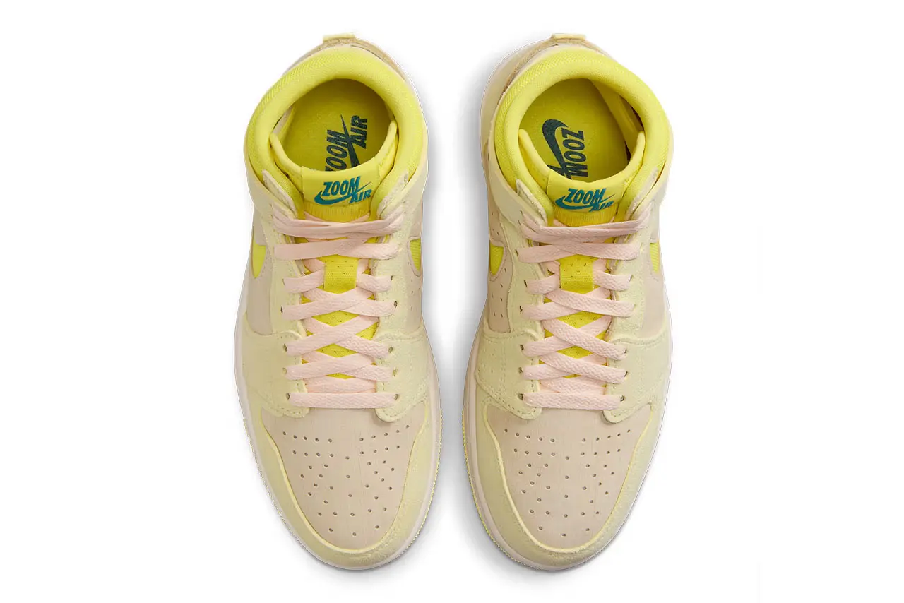 Кроссовки Nike Air Jordan 1 High Zoom CMFT 2 DV1305-800 женские 9.5 Citron Tint TF2195, бежевый — фото 4
