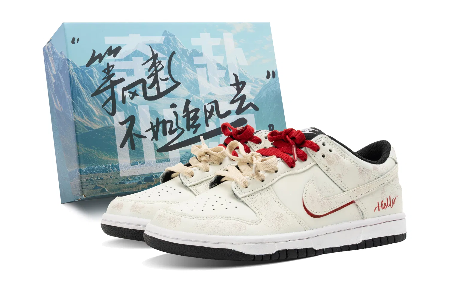 Кроссовки для скейтбординга Nike Dunk Low Leather Beige Box