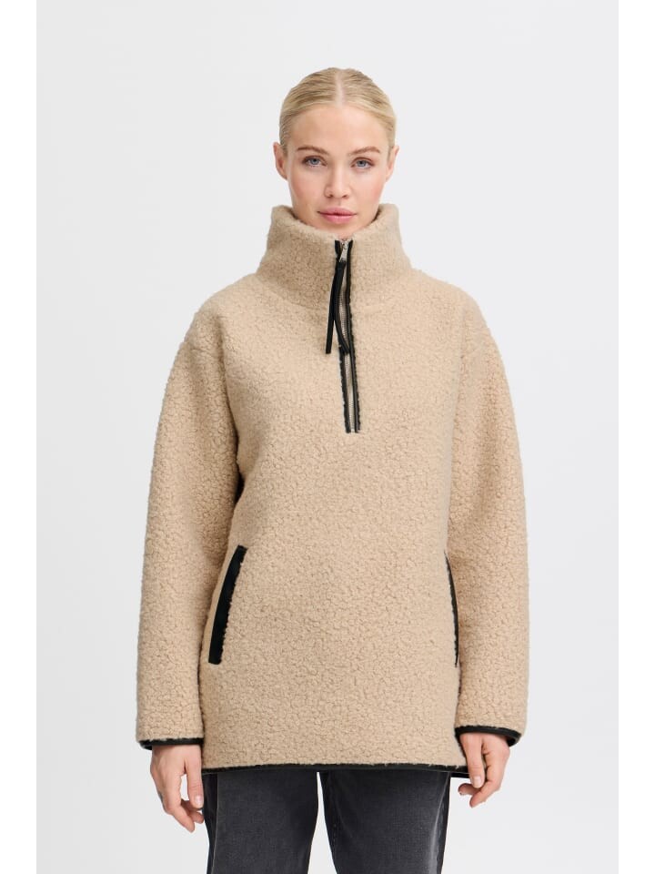 

Толстовка b.young Strickfleece-Pullover BYCIDAN PILE - 20815382 gemütlicher Pullover, коричневый