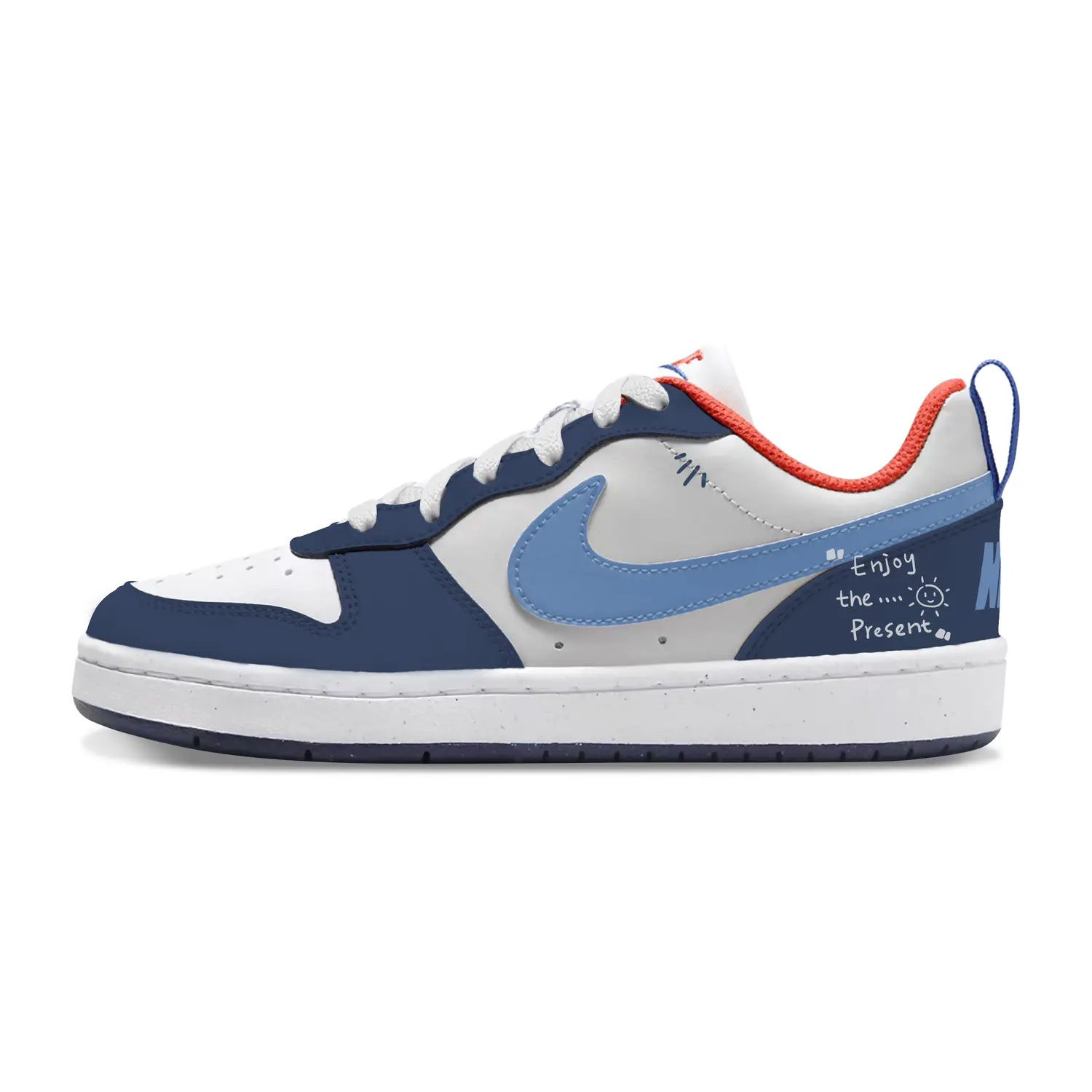 

Детские скейтерские кроссовки Court Borough для младших школьников Nike, темно-синий