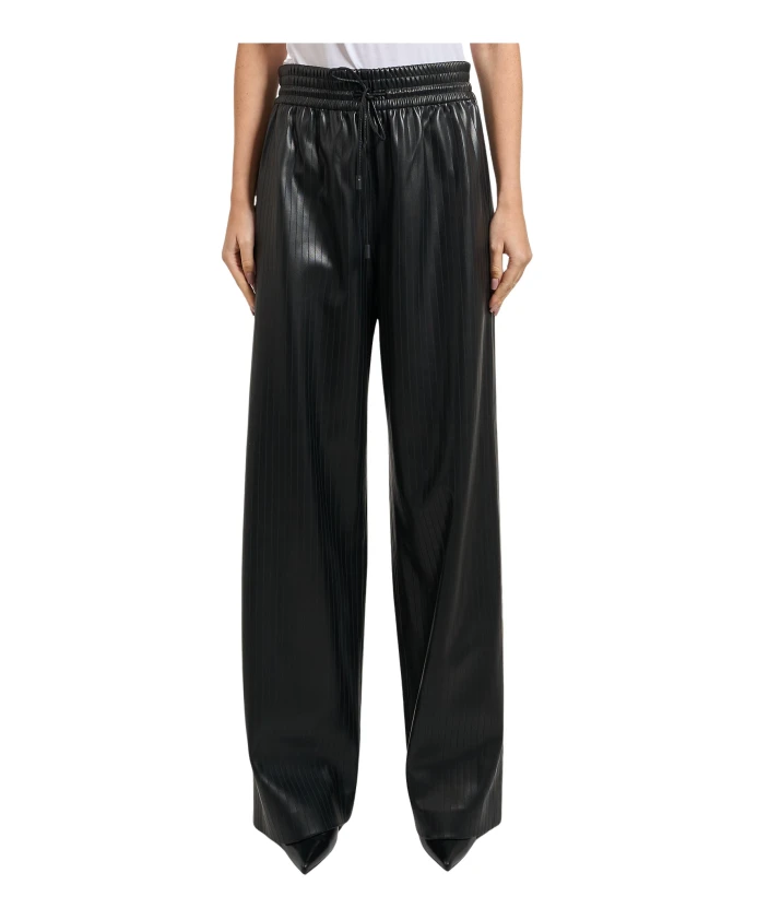 

Полосатые брюки с высокой талией и широкими штанинами Hugo, черный