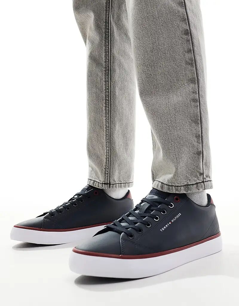 

Кроссовки из вулканизированной кожи темно-синего цвета Tommy Hilfiger