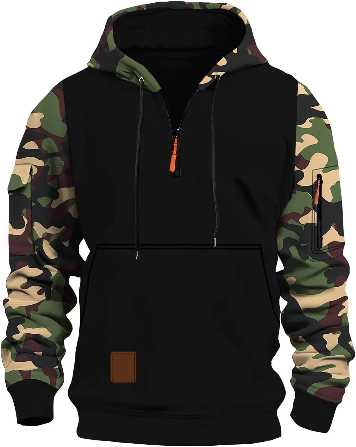 

Куртка-толстовка Camo с капюшоном и карманом-кенгуру для мужчин evzosrz