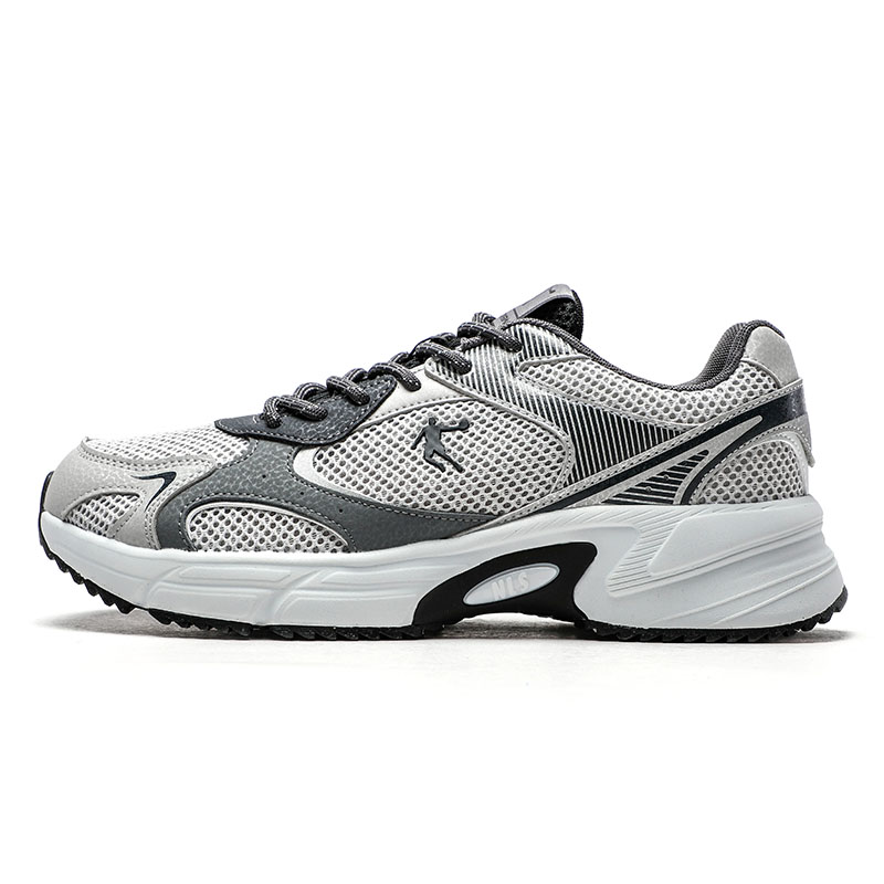 

QIAODAN Кроссовки Dry Anti Slip Wear Resistant Low Top Casual Shoes Men's Gray Silver