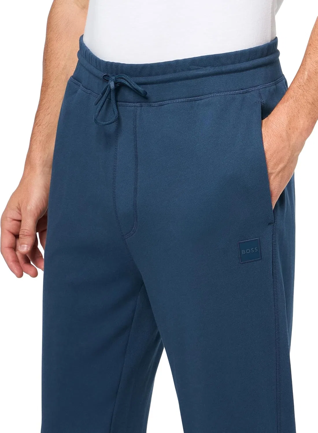 Мужские спортивные брюки BOSS Sestart из французского махрового хлопка, Pacific Blue — фото 3