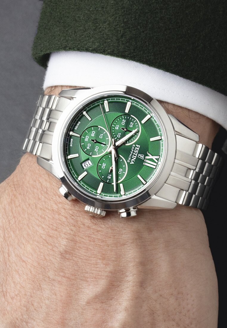 

Хронограф SWISS MADE Festina, зеленый