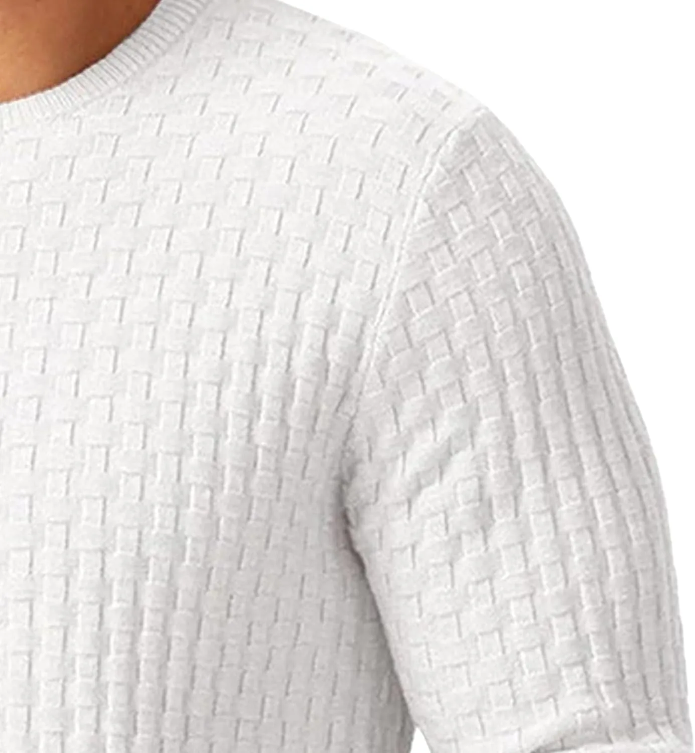 Мужской свитер с круглой горловиной Slim Fit — фото 4