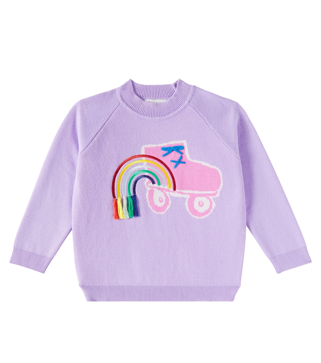 

Толстовка из хлопкового джерси с вышивкой Stella McCartney Kids, фиолетовый