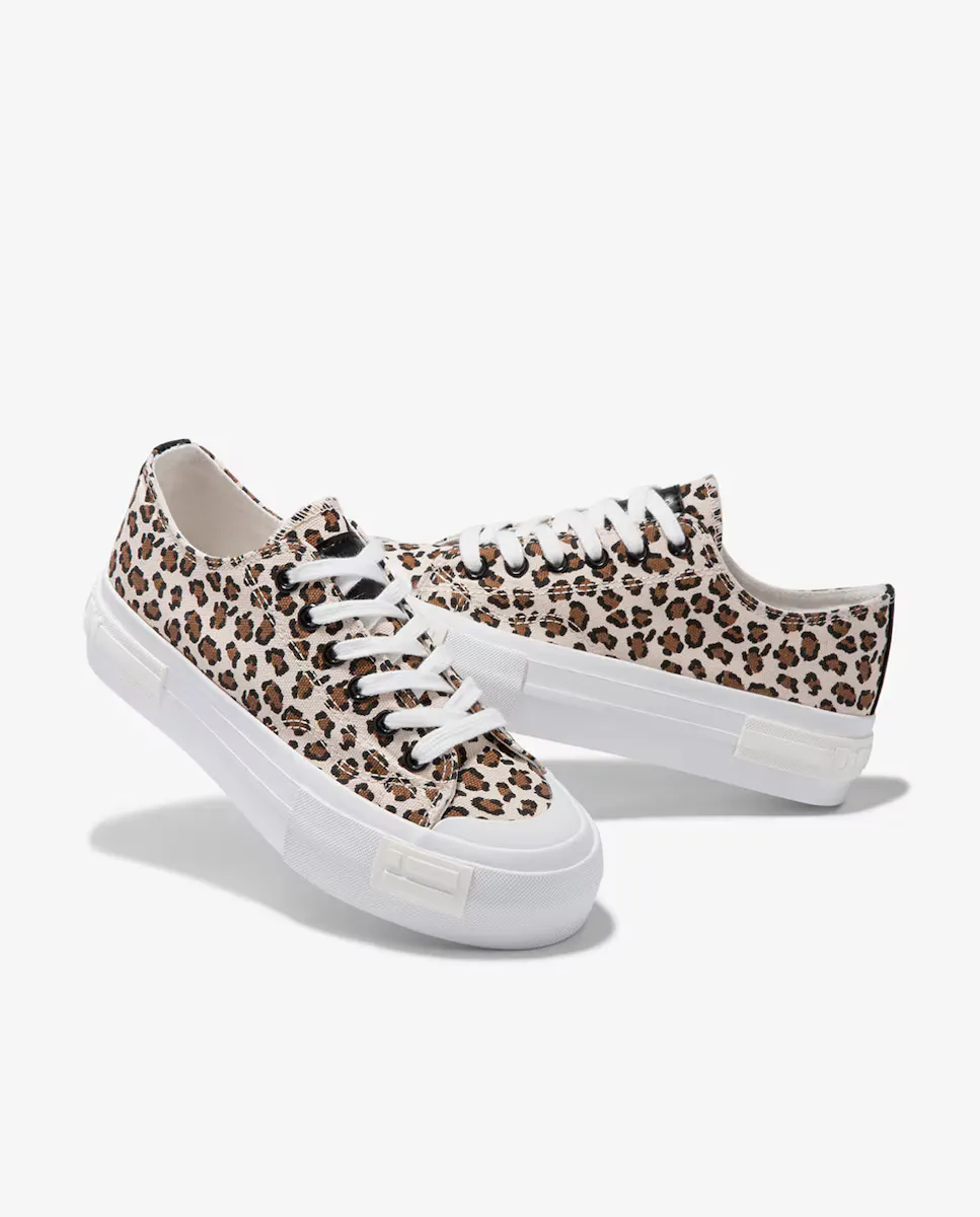 Женские кроссовки One Way Low с леопардовым принтом D.Franklin, бежевый — фото 4