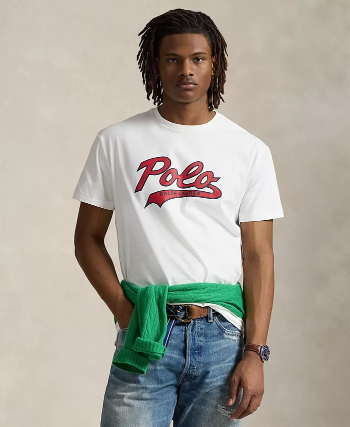 

Мужская футболка с принтом Classic-Fit из джерси Polo Ralph Lauren, белый
