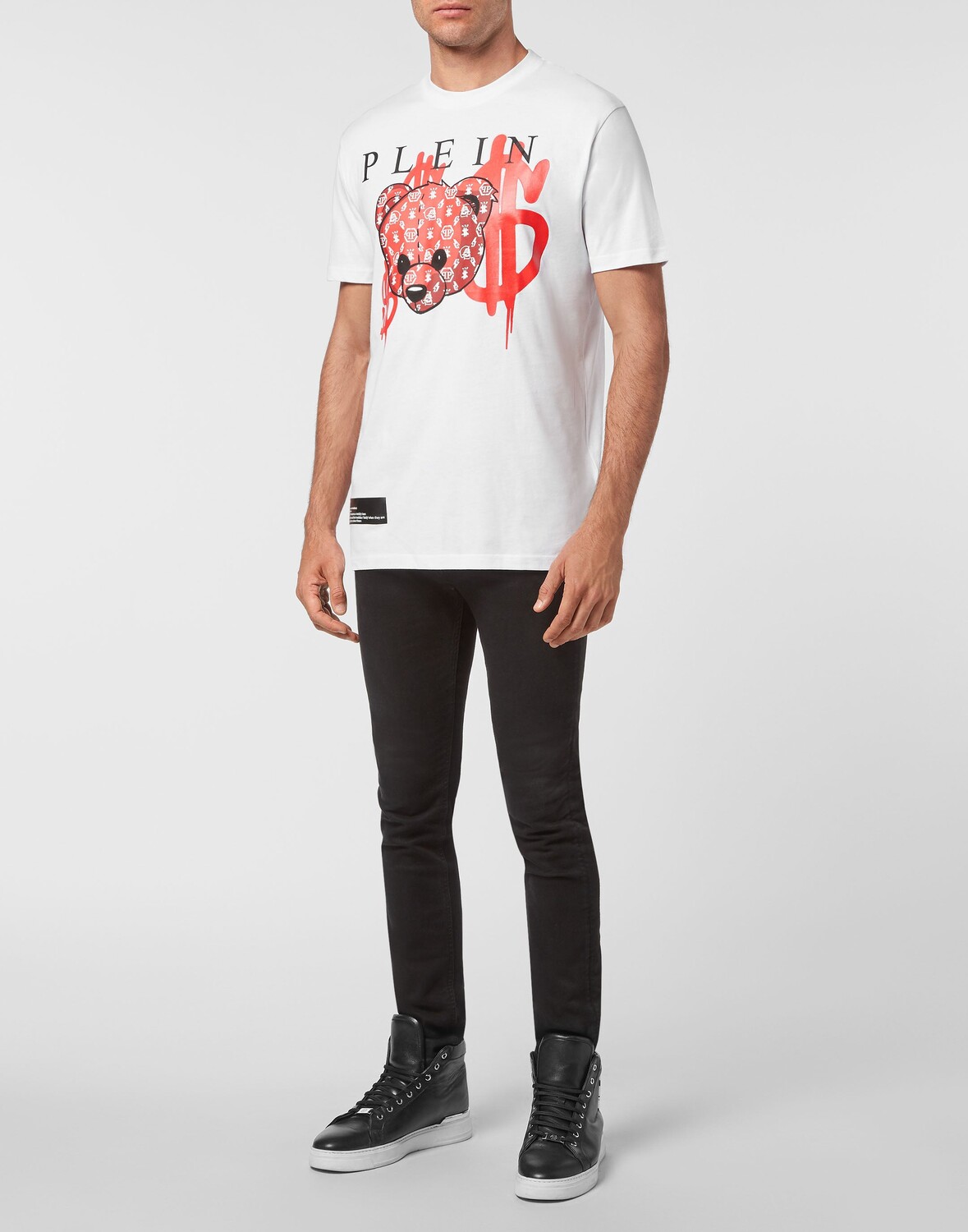 

Футболка с круглым вырезом SS Teddy Bear Philipp Plein, белый
