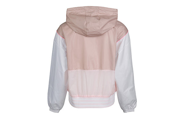 Куртка neo must haves block colorblock logo ветрозащитная куртка Adidas, розовый — фото 2