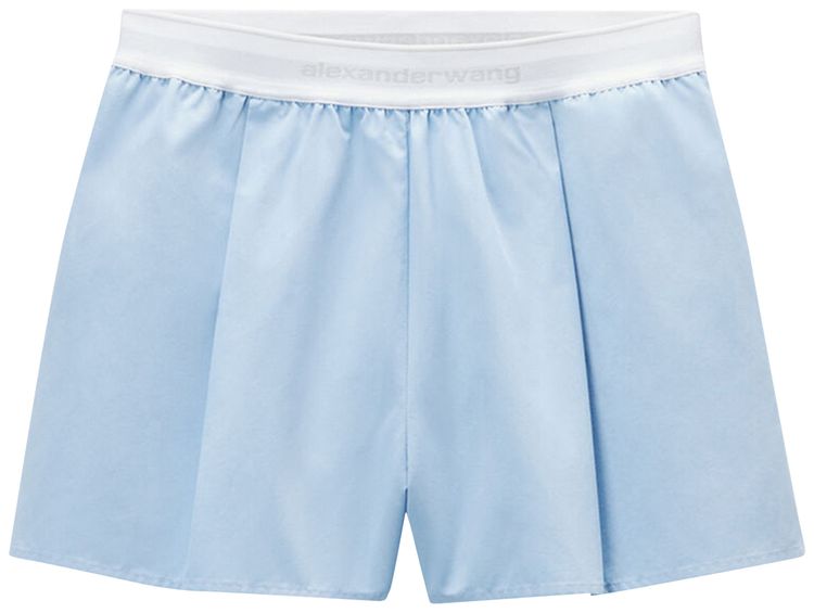 

Шорты Alexander Wang с эластичным поясом и логотипом, синий