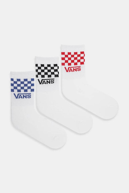 

Детские носки Classic Check Crew, 3 пары Vans, белый