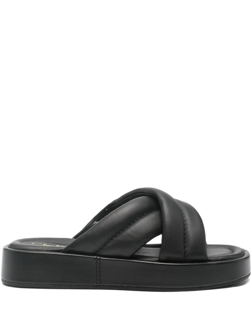 Стеганые босоножки Alda 35 с перекрестными ремешками Clarks, черный
