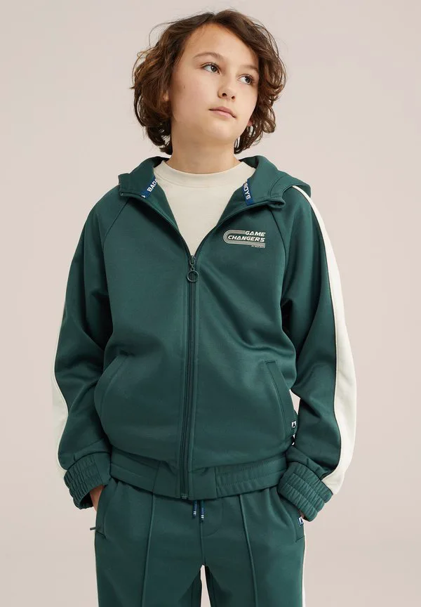 Плохая толстовка на молнии We Fashion, Dark Green — фото 2
