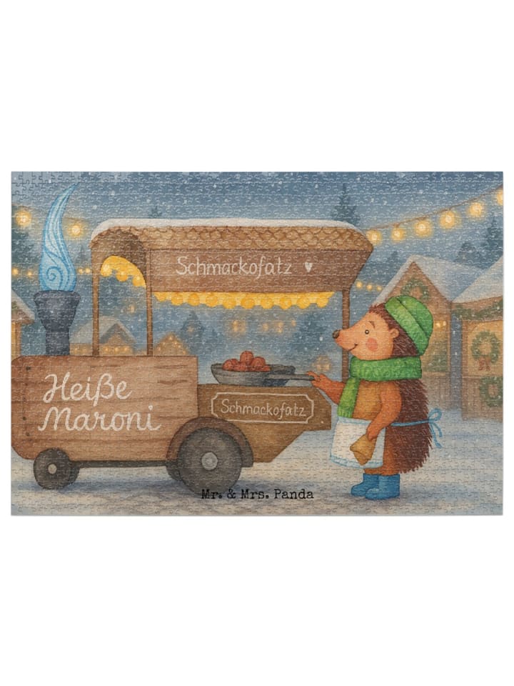 

Mr. & Mrs. Panda Головоломка: ежик, каштан, дизайн без надписи белым цветом