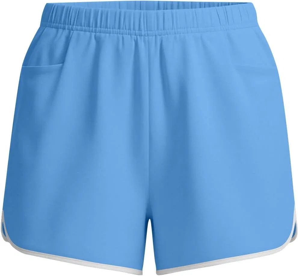 Шорты спортивные высокие с боковыми карманами, Light Blue — фото 3