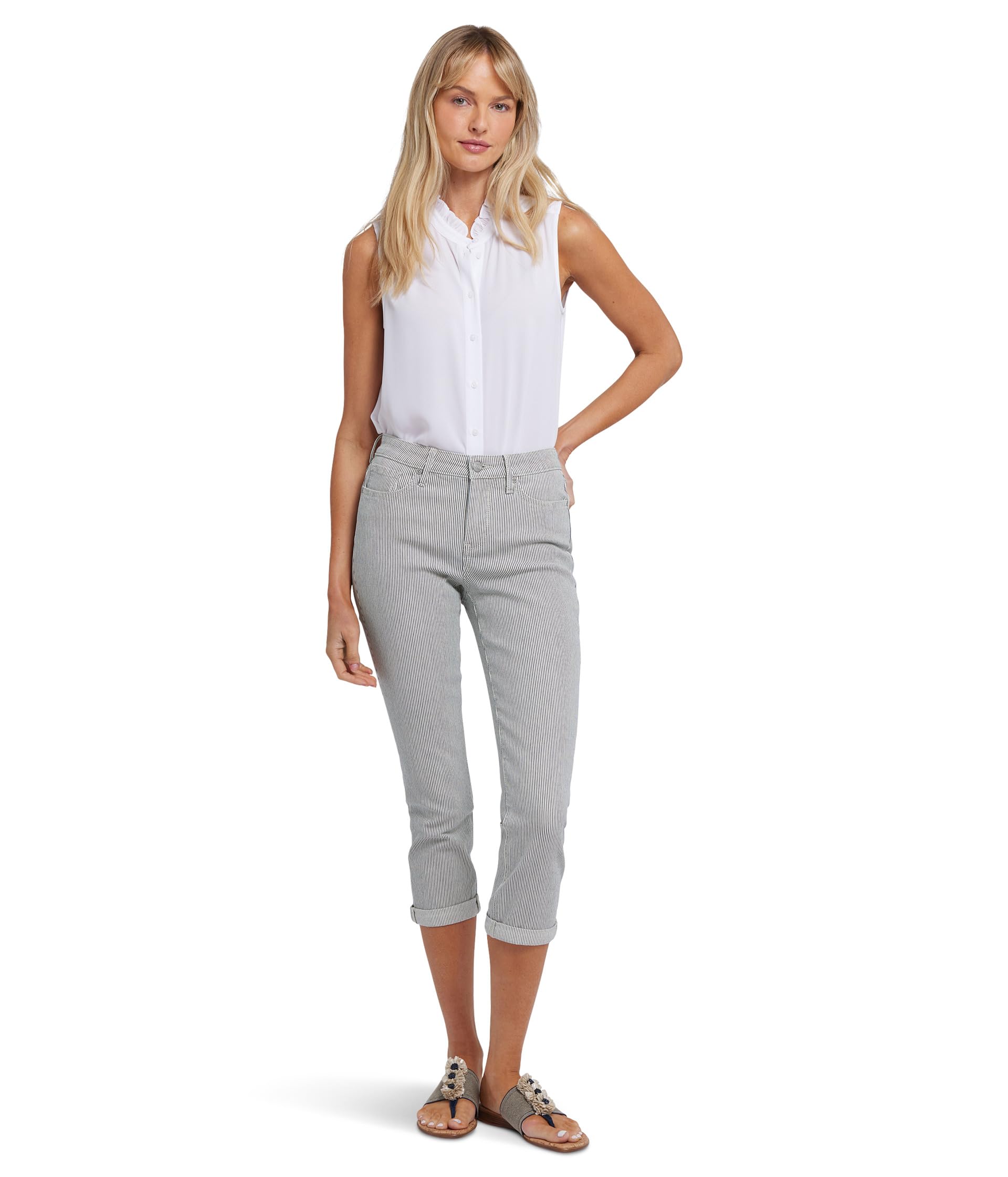 

Джинсы NYDJ Petite Chloe Skinny Capri Jeans In Luarca Stripe, Luarca Stripe
