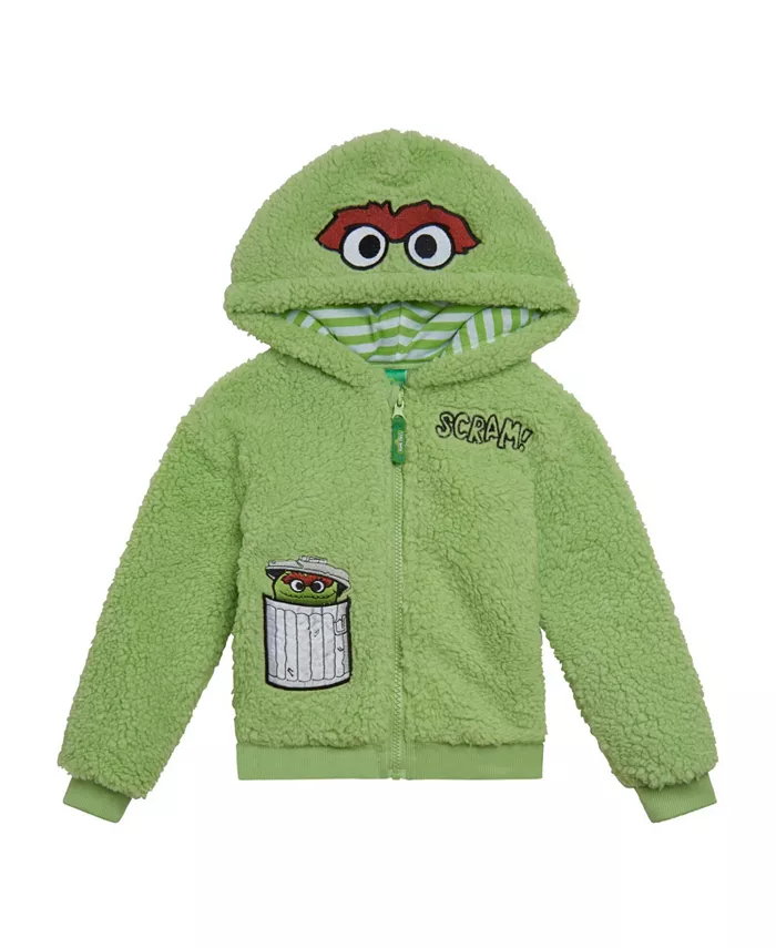 

Детский костюмный худи с молнией для мальчиков Sesame Street, зеленый