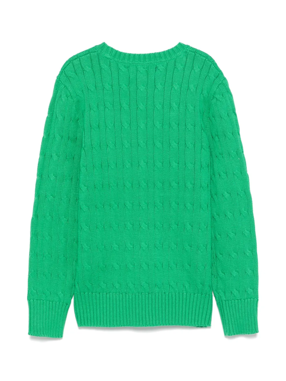 Свитер фактурной вязки POLO RALPH LAUREN KIDS, зеленый — фото 2