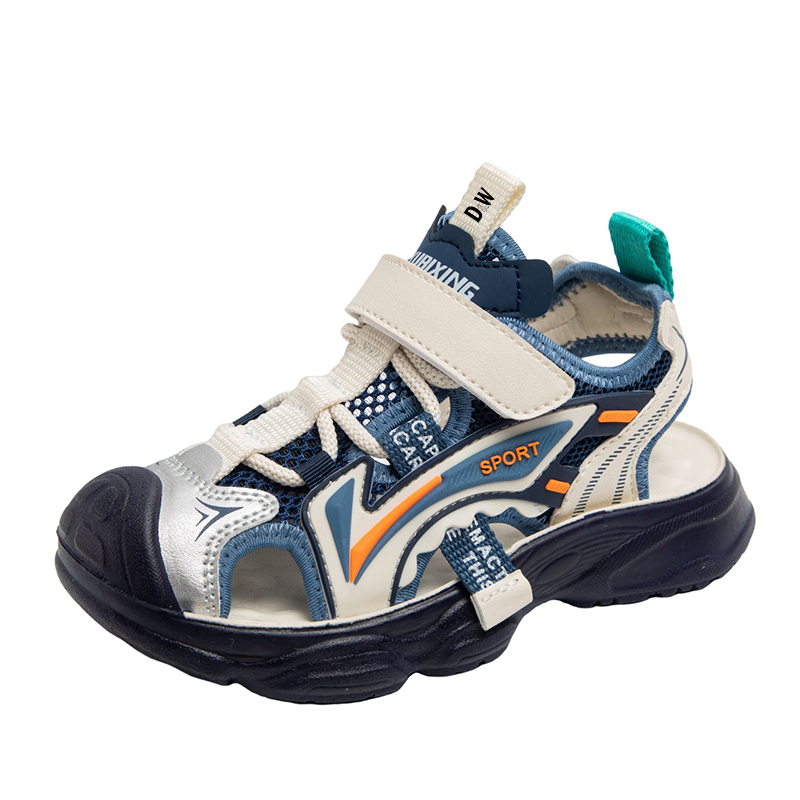 

Детские сандалии с противоскользящей подошвой, амортизирующие, устойчивые к истиранию и ударам D&W, синий