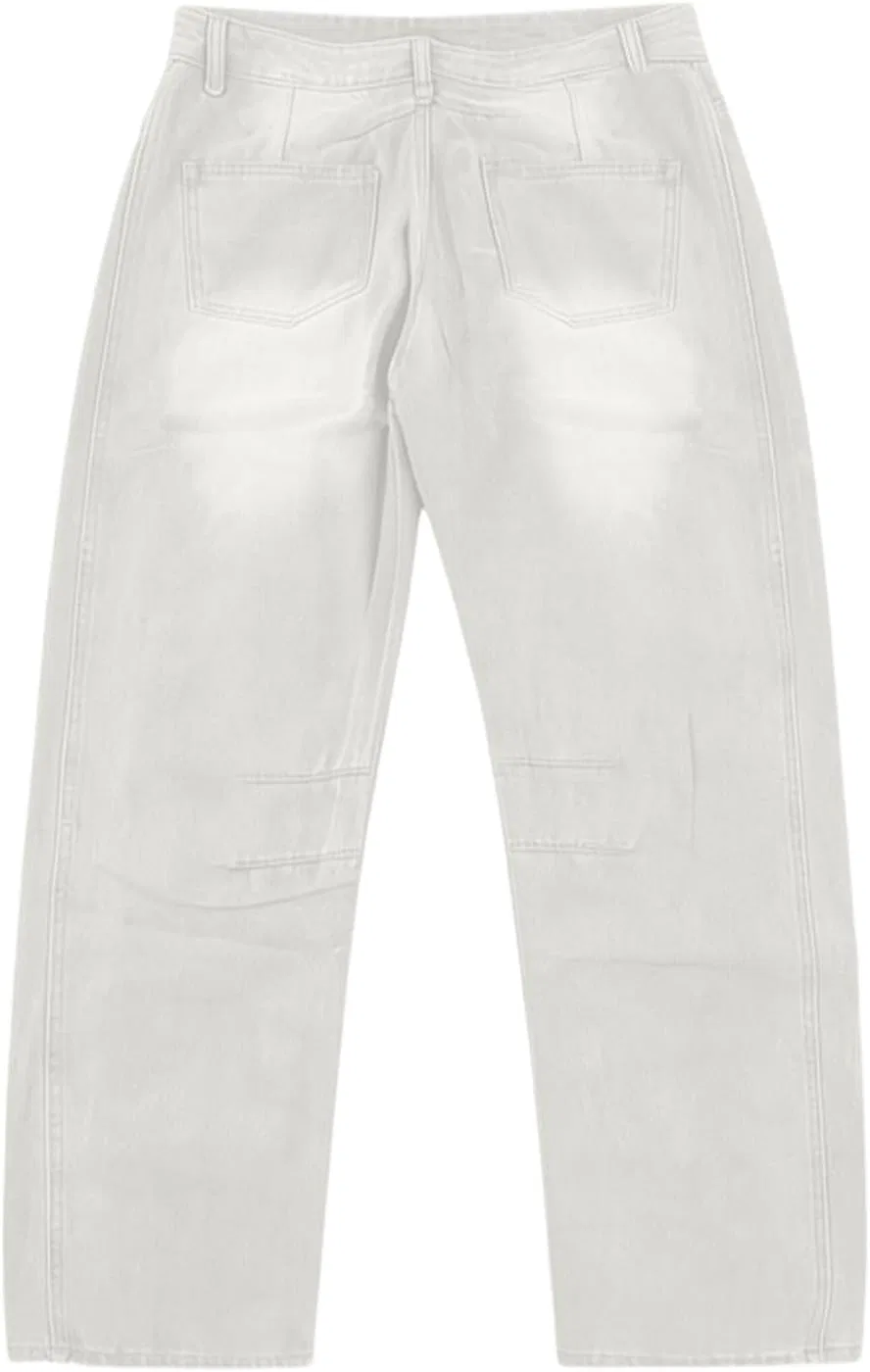 Джинсы мешковатые Y2K Barrel Jeans, белые — фото 4