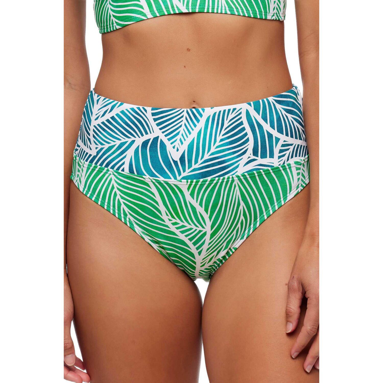 

Женские плавки-бикини Harmony с высокой талией Next By Athena, Pilea Palms/Deep Lake