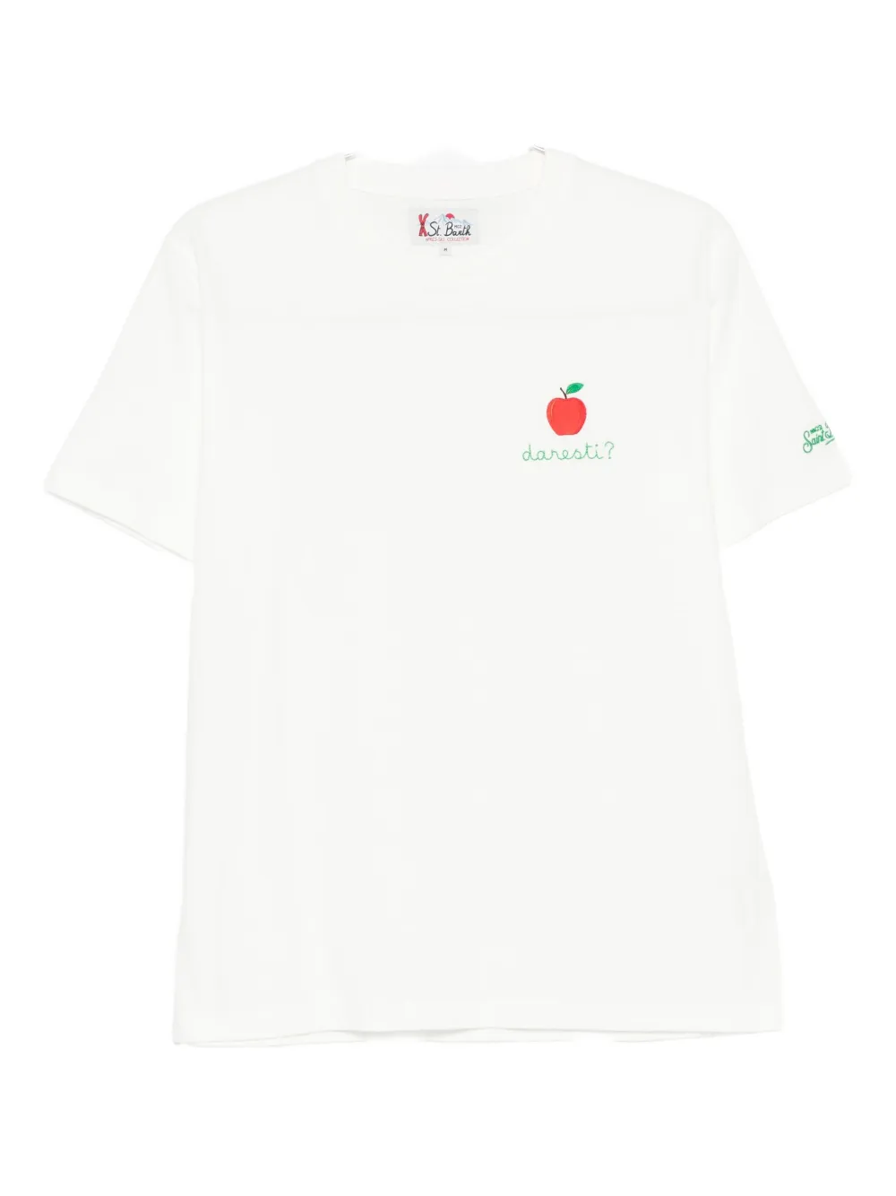 

Хлопковая футболка с вышивкой Mc2 Saint Barth, белый