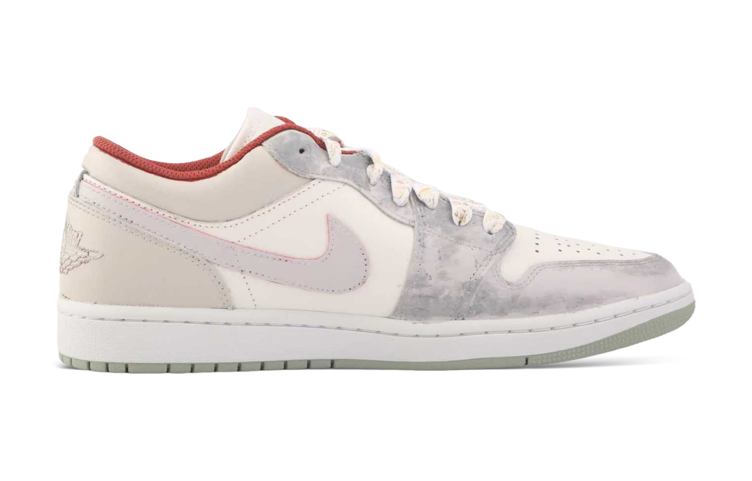 Jordan Air 1 Drippy Mercedes AMG Abrasion Resistant Low top Vintage баскетбольные кроссовки мужские серые — фото 4