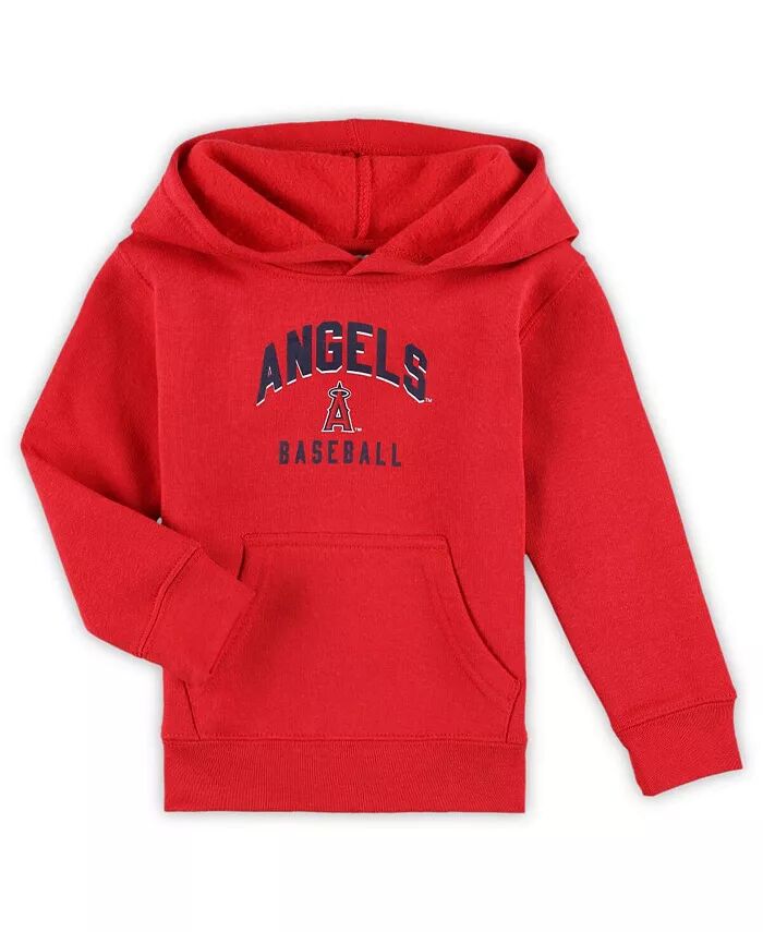 Комплект из флисовой толстовки с капюшоном и штанов Los Angeles Angels Play-By Play, красного и серого цветов для мальчиков и девочек Outerstuff — фото 3