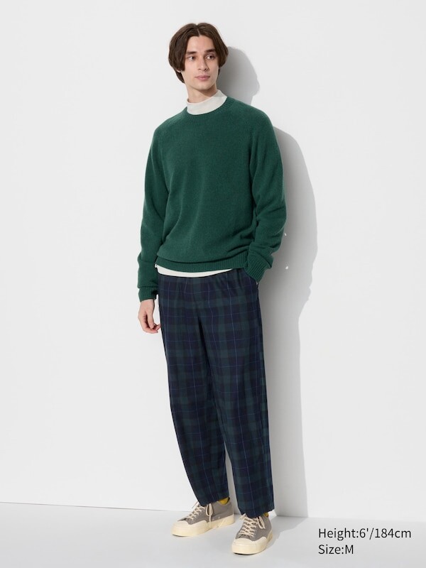 

Легкие фланелевые брюки в клетку Uniqlo, зеленый