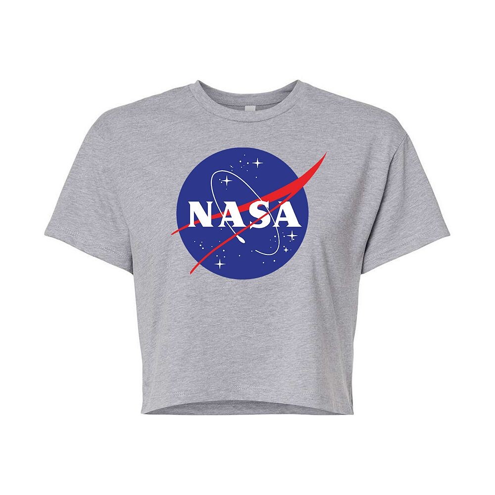 

Укороченная футболка с рисунком NASA для юниоров Licensed Character, серый