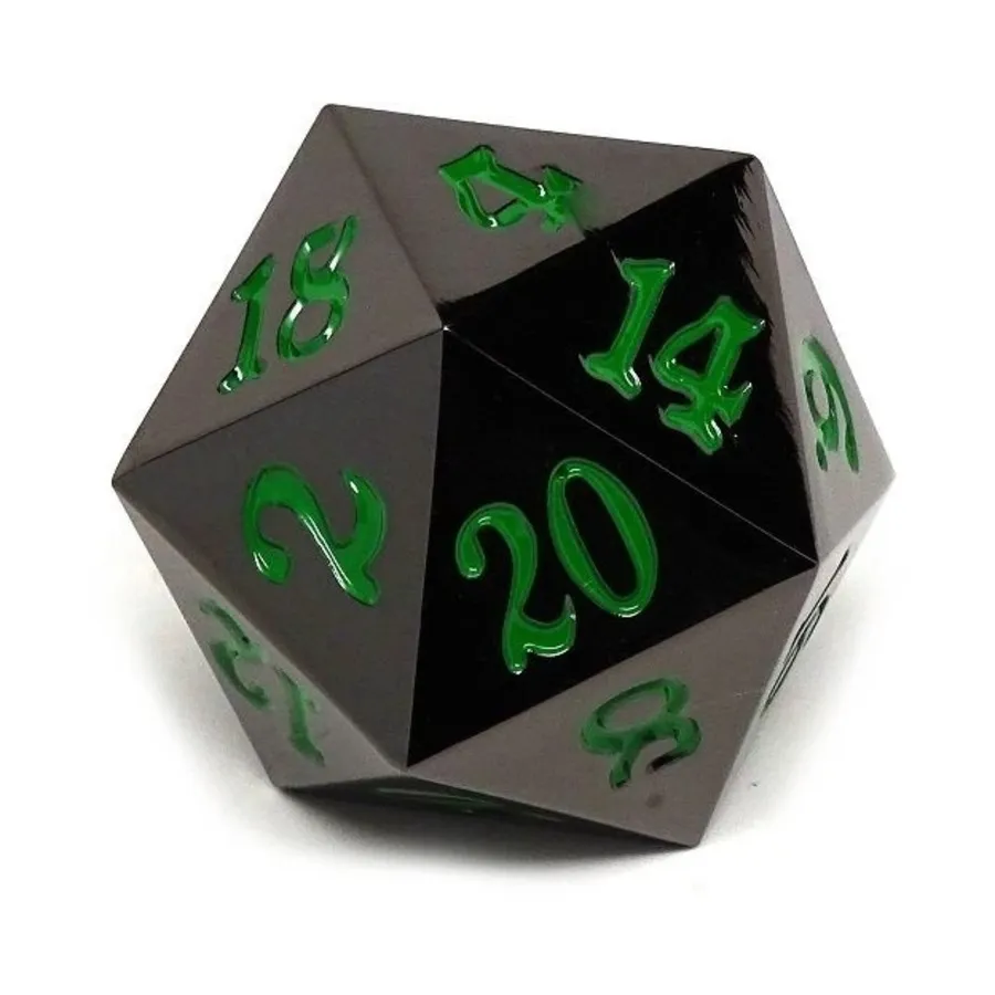 

Metal d20 — бронзовый с зеленым, Dice - Metal Single Dice (Easy Roller Dice)