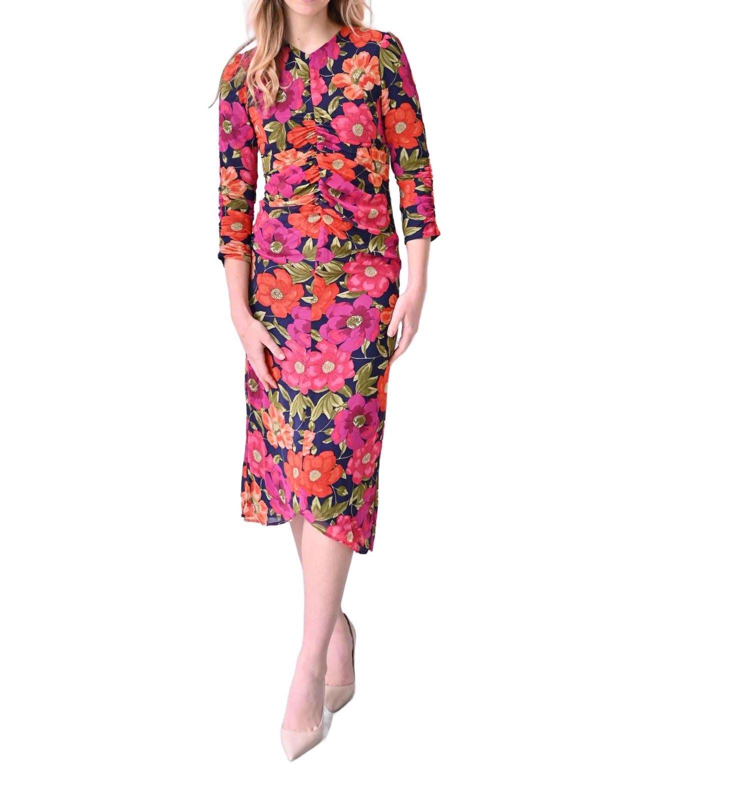 

Платье Delilah в фуксии с цветочным принтом PERO New York, Fuschia Floral