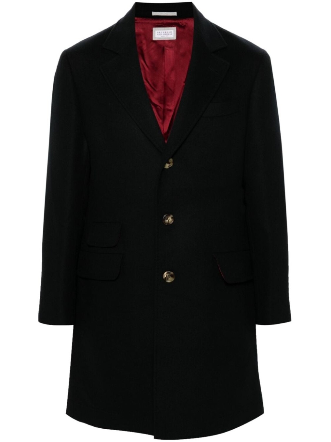 

Brunello Cucinelli однобортное пальто, черный